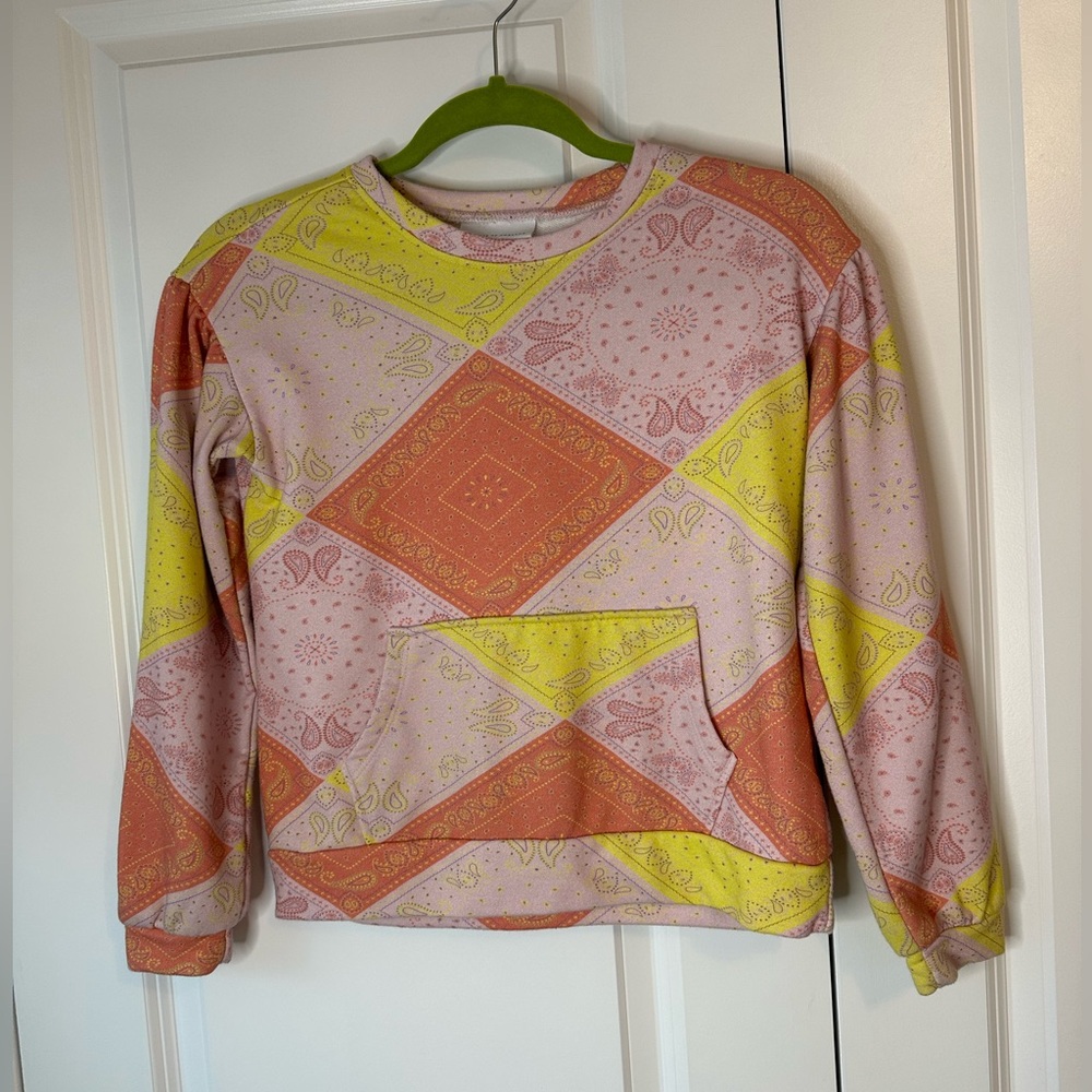 Rockets of Awesome Girls Bandana Play Crewneck w/Pocket (Size 12)